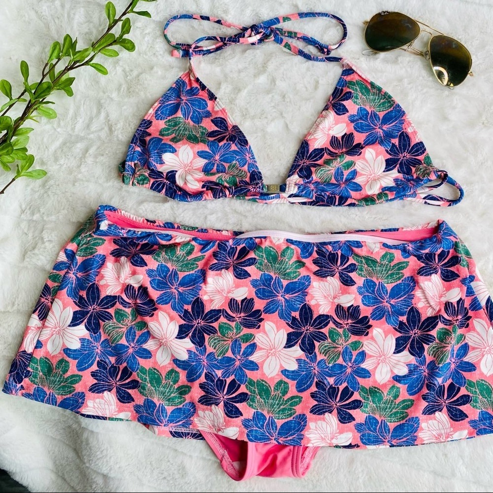 Reyn Spooner Lanai Floral Bikini Skirted Bottoms